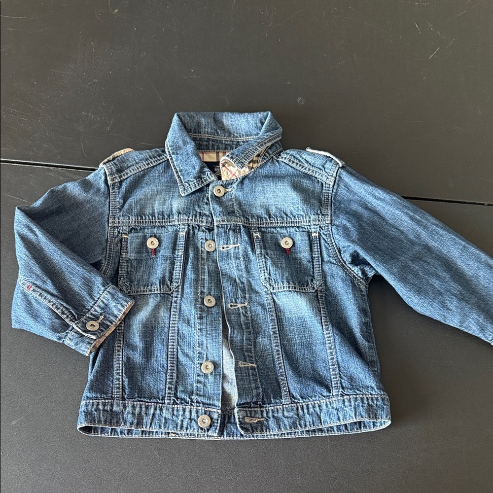 Burberry Kids Blue Denim Jacket